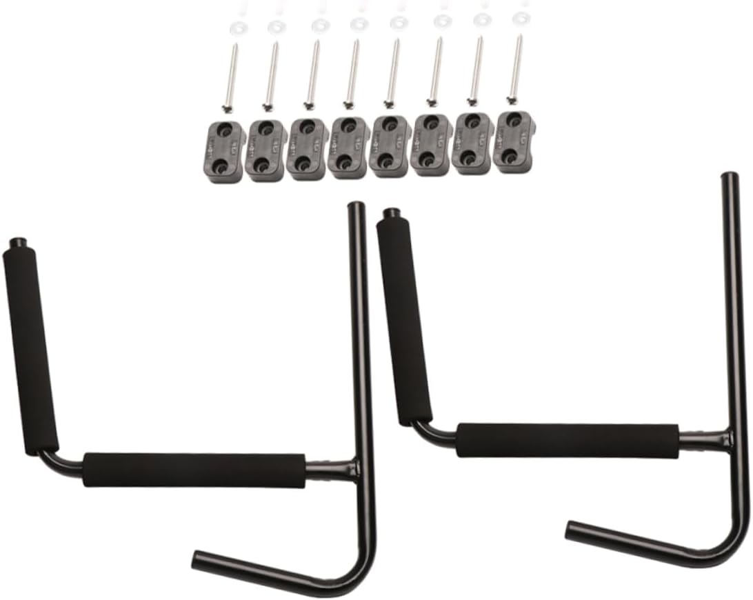 Adjustable Wall-Mounted Rack for Kayak Surfboard Storage Garage Ladder Hooks for Outdoor Paddle Storage