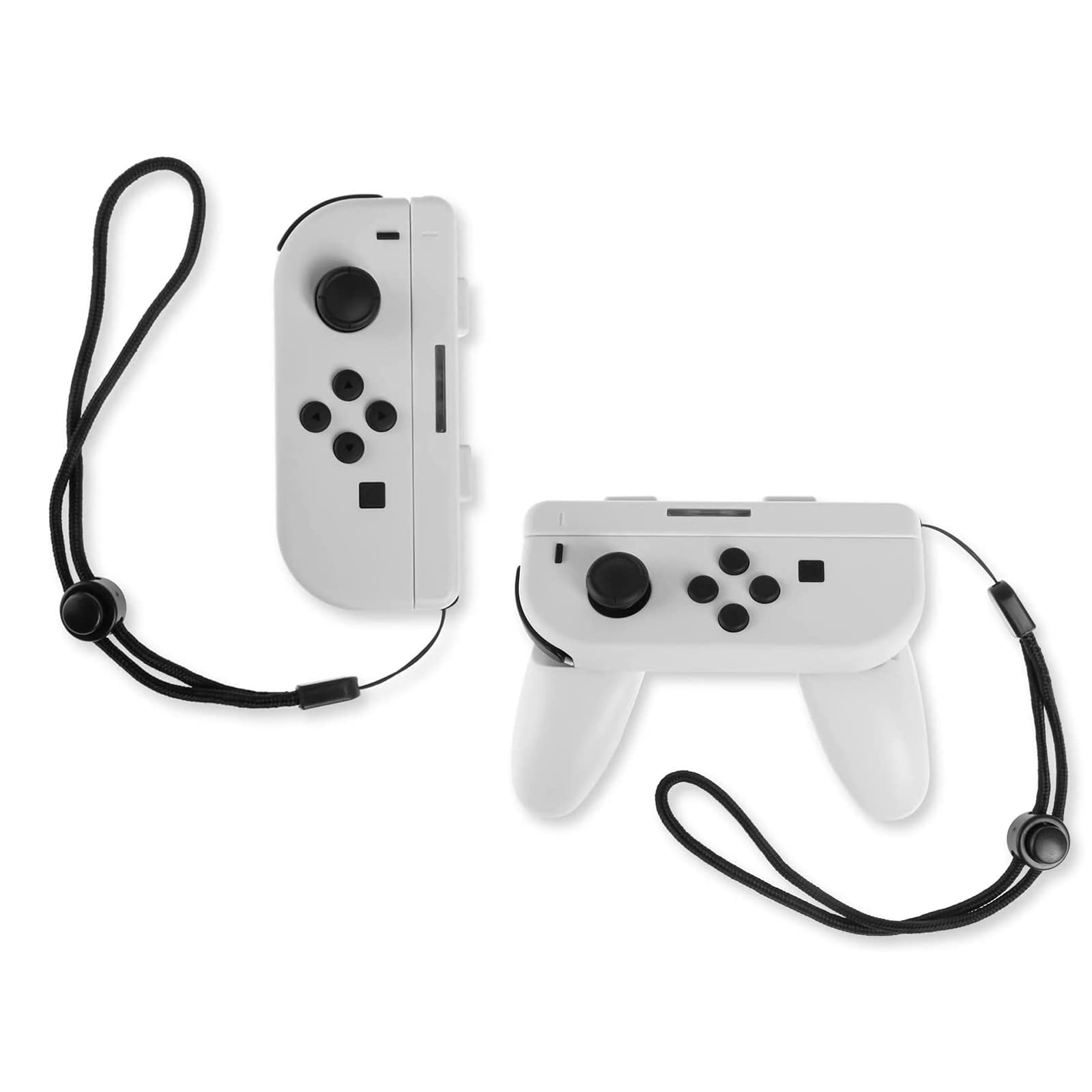 Amazon.com: AKNES Wrist Straps Grips Compatible with Nintendo Switch &  Switch OLED, Ergonomic Comfort Switch Hand Grips, Game Controllers Handle  Kit, Adjustable Switch Strap (2 Packs) White : Video Games