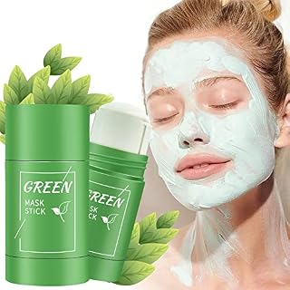Green Tea Cleansing Mask Stick,Solid Mask,Deep Cleansing Mud,Green Tea Face Mask,Blackhead Remover,Anti-Acne Oil Control&Improves Skin for All Skin Types Women and Men