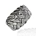 Chuvora 925 Oxidized Sterling Silver 10 mm Braided Woven Wave Antique Style Band Thumb Ring - Size 8