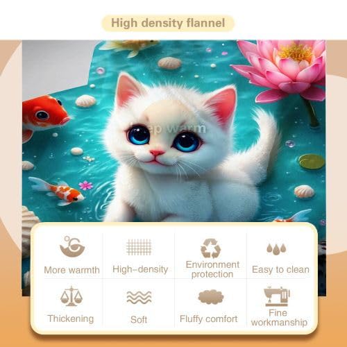 Couverture polaire 220x240 chat douceur persistante lit King Size - 7