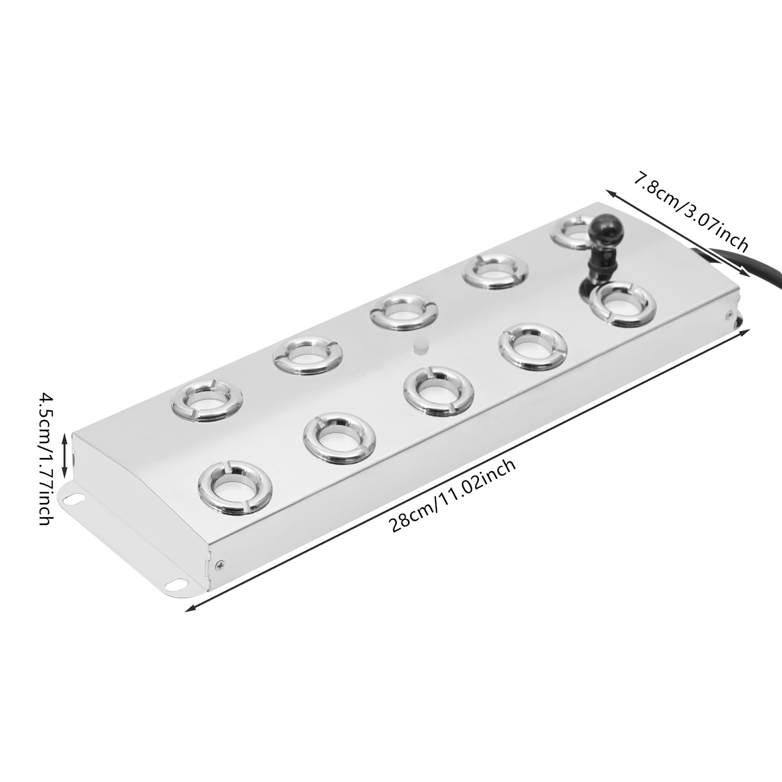 Nebulizzatore a ultrasuoni, 10 teste, 7 l/h | Alimentatore di rete da 350 W, IP67, nebulizzatore pesante, per terrari, laghetti, fontane
