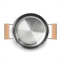 Vista 4 de Olla de cocina con asas laterales, cacerola de repuesto para el oído, olla de leche, mango de agarre, accesorios de utensilios de cocina, olla