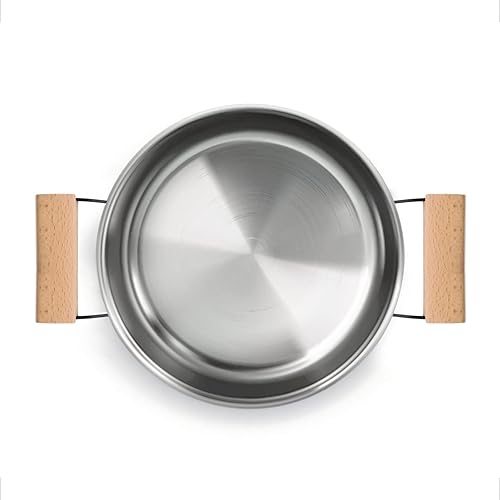 Miniatura 4 de Olla de cocina con asas laterales, cacerola de repuesto para el oído, olla de leche, mango de agarre, accesorios de utensilios de cocina, olla de