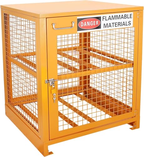 Sidasu Propane Tank Storage Cabinet-31x30x35 Steel Box Holds 4 Cylinders
