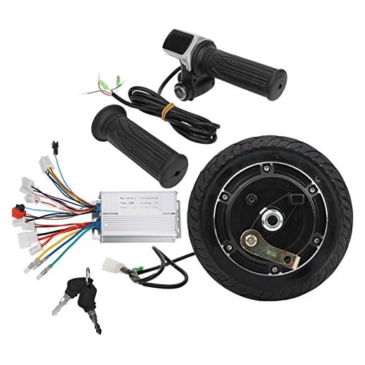 Electric Scooter Hub Motor Kit, 48V 350W Wheel E-Bike Motor Conversion Hub Kit Electric Bike Wheel Brushless Hub Motor Accessory for 8in Electric Scooter