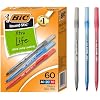 أقلام حبر متنوعة من BIC Round Stic Xtra Life ، متوسطة النقطة 1.0 مم ، حزمة 60 عد من الأقلام السائبة ، برميل دائري مرن للكتابة المريحة ، رقم. 1 بيع أقلام حبر جاف