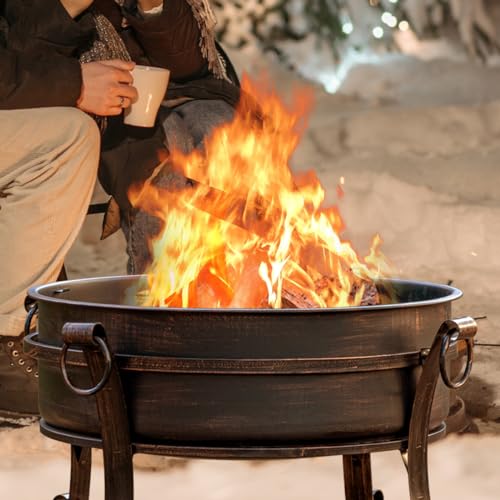 Econook ABCDEF 36 Inch Fire Pit With Grill & Lid, Fireplace & Round Table & Bbq 3 In 1 Fire Pit,Heavy Duty Wood Burning Fire Pits thumb #4