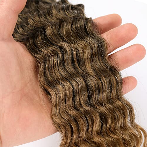 Maysa Ocean Wave Crochet Hair 22In Soft Synthetic Curly Crochet Hair Deep Wave Braiding Crochet Hair Extensions (6Packs, 1Bt27) #TOP5