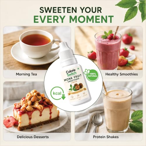Image of Calorie Switch Monk Fruit Drops 10ml | Plant Based Monk Fruit Sweetner