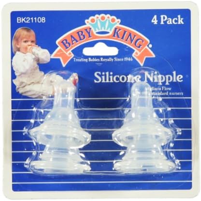 Baby King 4-pack Silicone Nipples - One Color, One Size