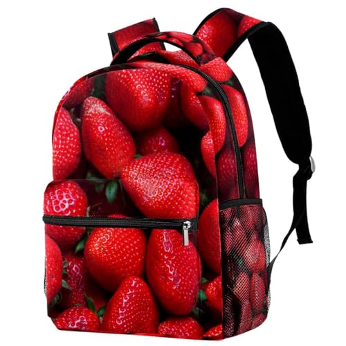 Sac à dos d'école solide anti-mal de dos fraises pour filles et garçons