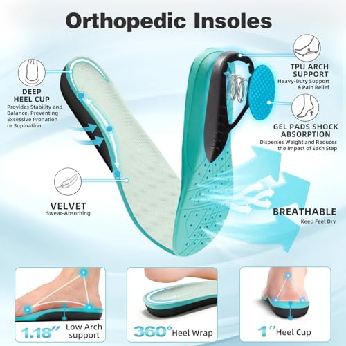 Image of OrthoComfoot Men's Orthopedic Diabetic Wide Walking Shoes: Comfortable Plantar Fasciitis Fashion Sneakers with Arch Support for Swollen, Casual Hammer Toes Shoes for Foot and Heel Pain Relief