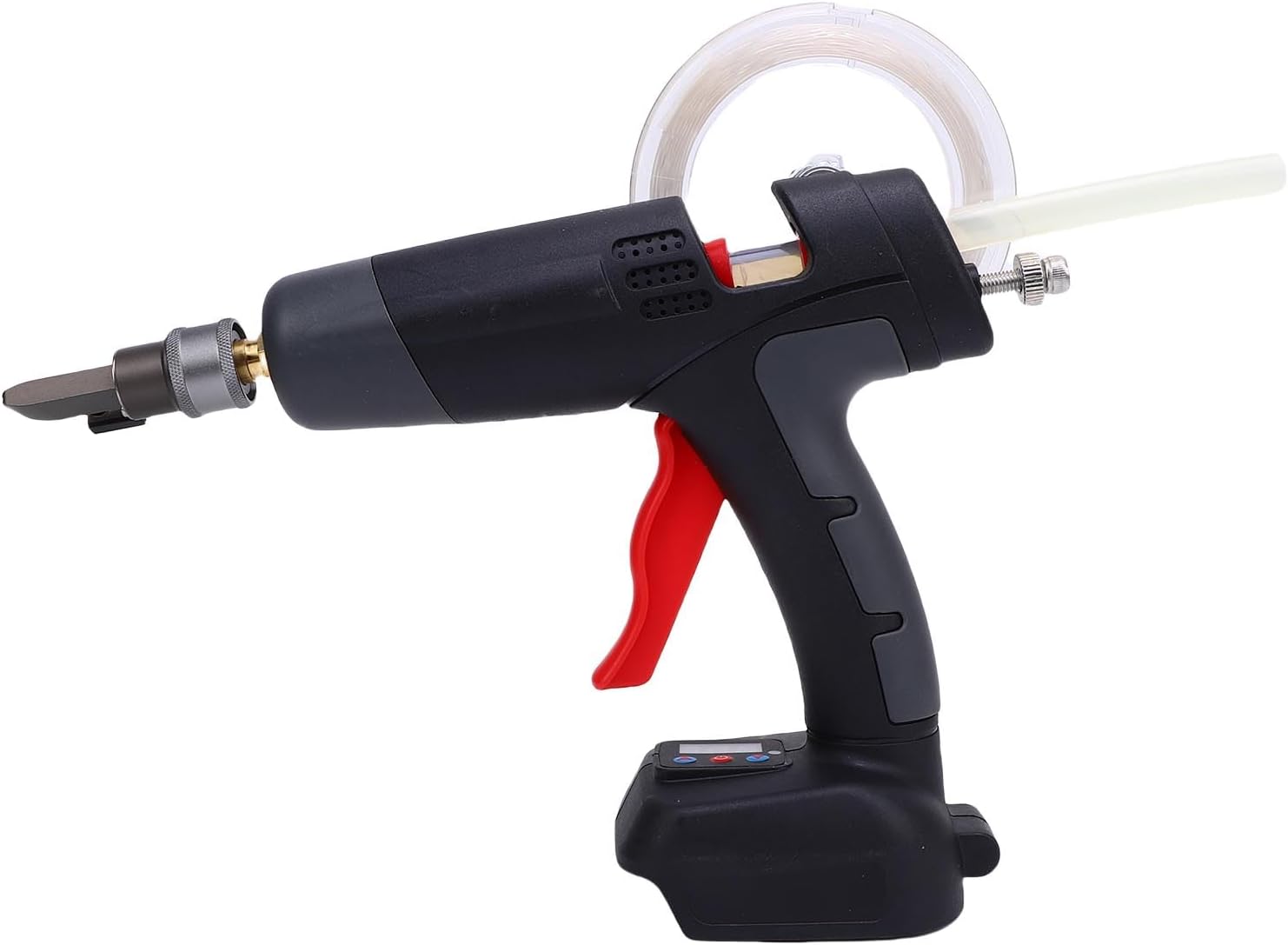Hot Glue Gun for FTTR, Invisible Fiber Cable Glue Gun with 360° Adjustable Nozzle, FTTR Wiring Tool for BL1830B BL1840B BL1850B Battery