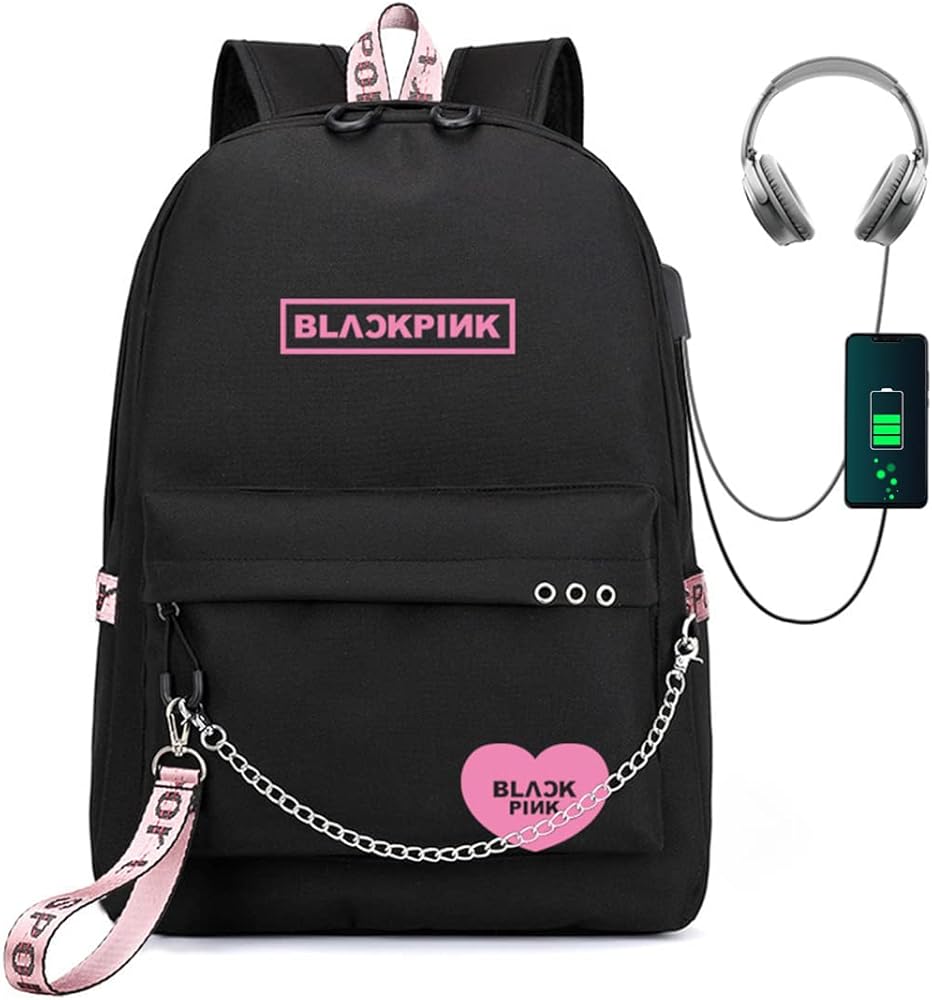 PALAY® School Bags for Girls Blackpink Kpop Theme Prints School