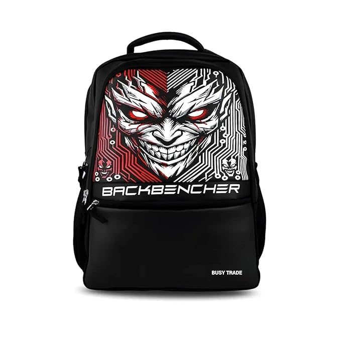 Devil Inspired Backpack by Backbencher | Elegant Black Bag for Students & Professionals | Soft Touch Material-image-44