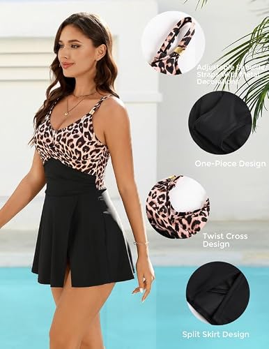 Hanna Nikole Damska sukienka kąpielowa, wyszczuplająca brzuch, jednoczęściowy, push up, moda kąpielowa, miękka moda plażowa, modna metalowa klamra, strój kąpielowy ze spodniami do pływania i