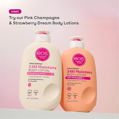 Miniatura 7 de Paquete de loción eos Shea Better Body - Vanilla Cashmere + Granada Frambuesa, Cuidado de la piel con humedad las 24 horas, ligera y no grasosa,