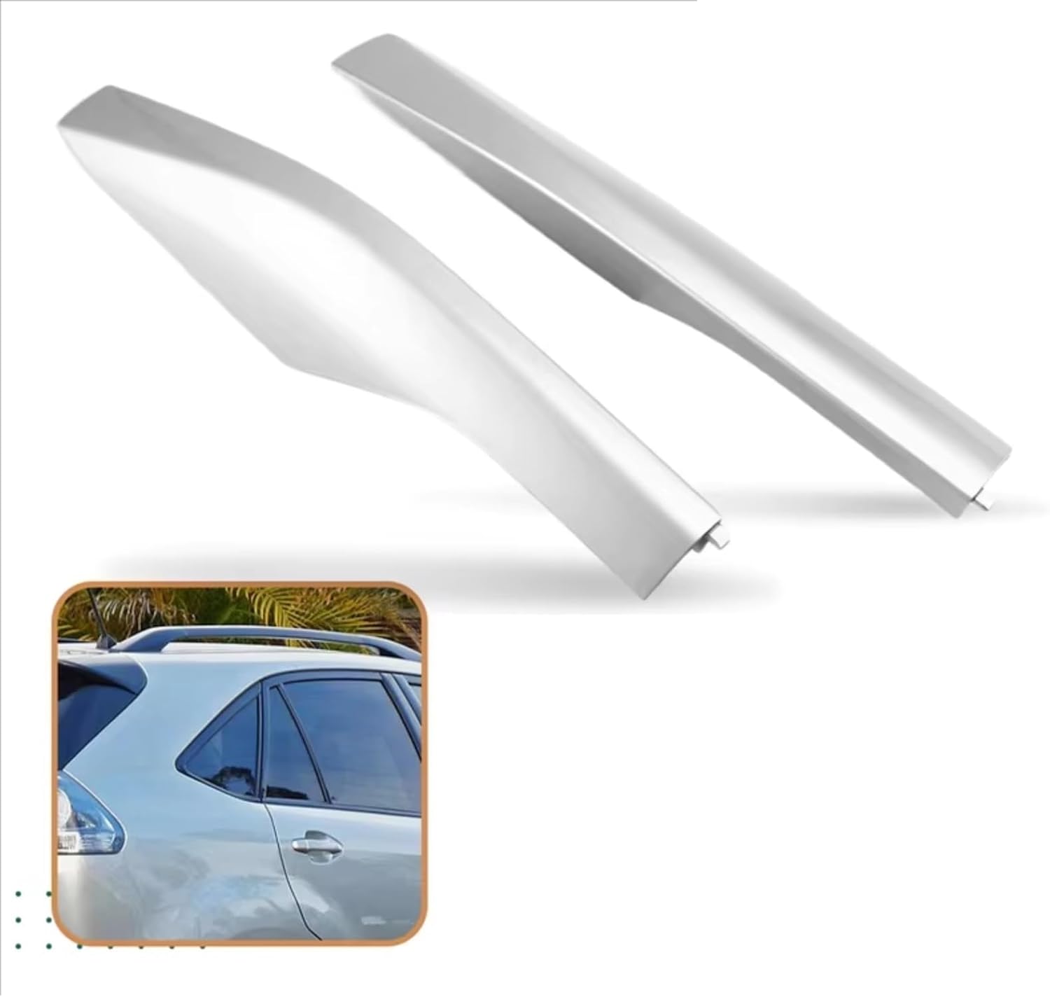 Roof Rack Shell End Compatible with Lexus for RX350 2009-2015 Roof Rack Rail Cover End Protection Exterior Shell Cap Accessories for Parts