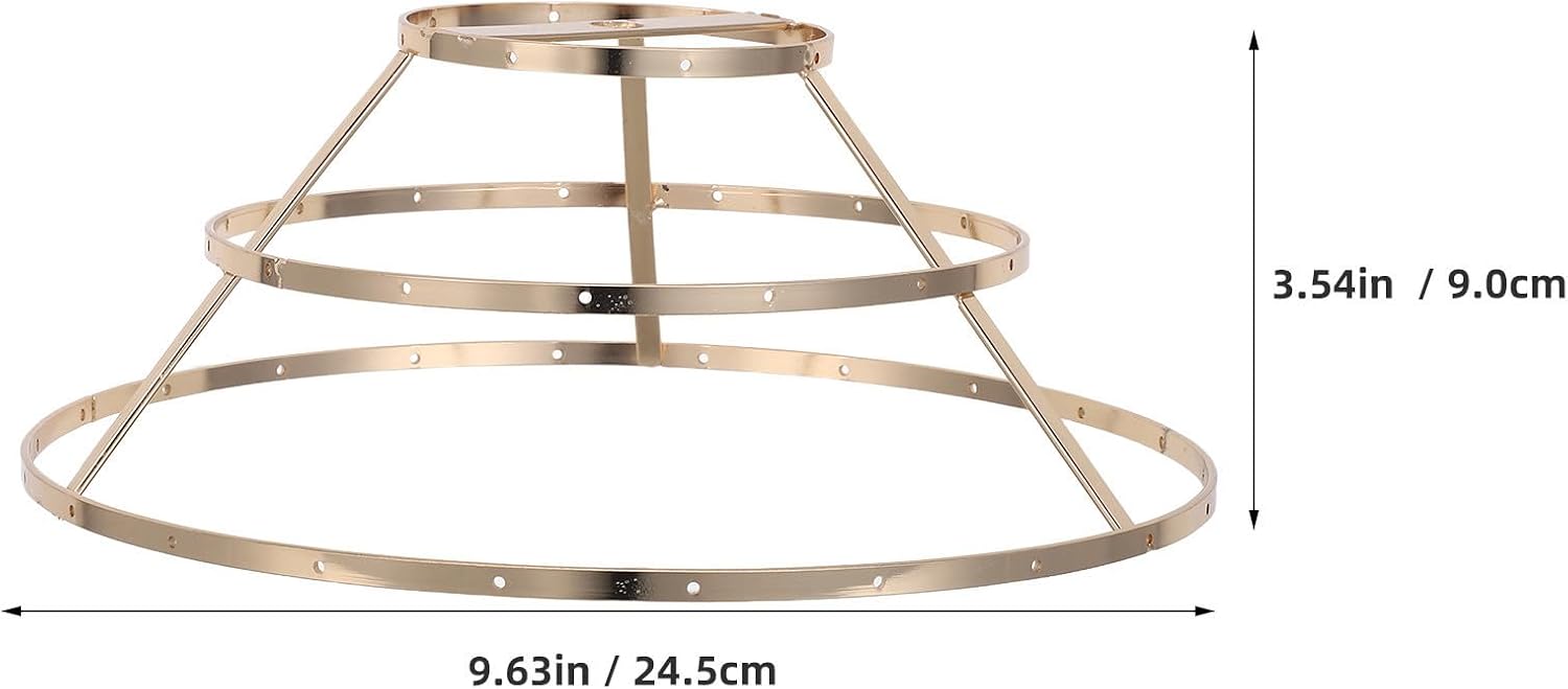 DIY Metal Ceiling Light Holder Frame with Iron Construction and Easy Installation, Creative Pendant Lamp Shade Bracket for Hanging Crystal Lamps in Bedroom or Hallway