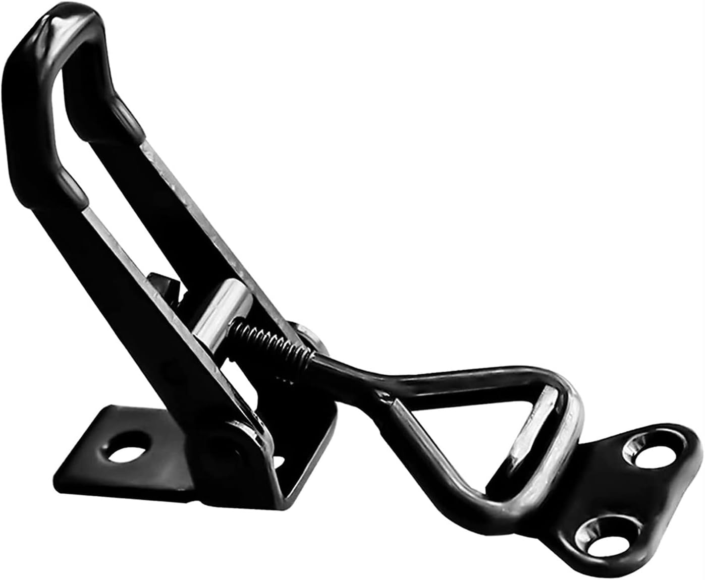 Toggle Latch Catch Toggle Clamp Adjustable Cabinet Boxes Lever Handle Lock Hasp for Home Sliding Door Furniture Hardware, Black