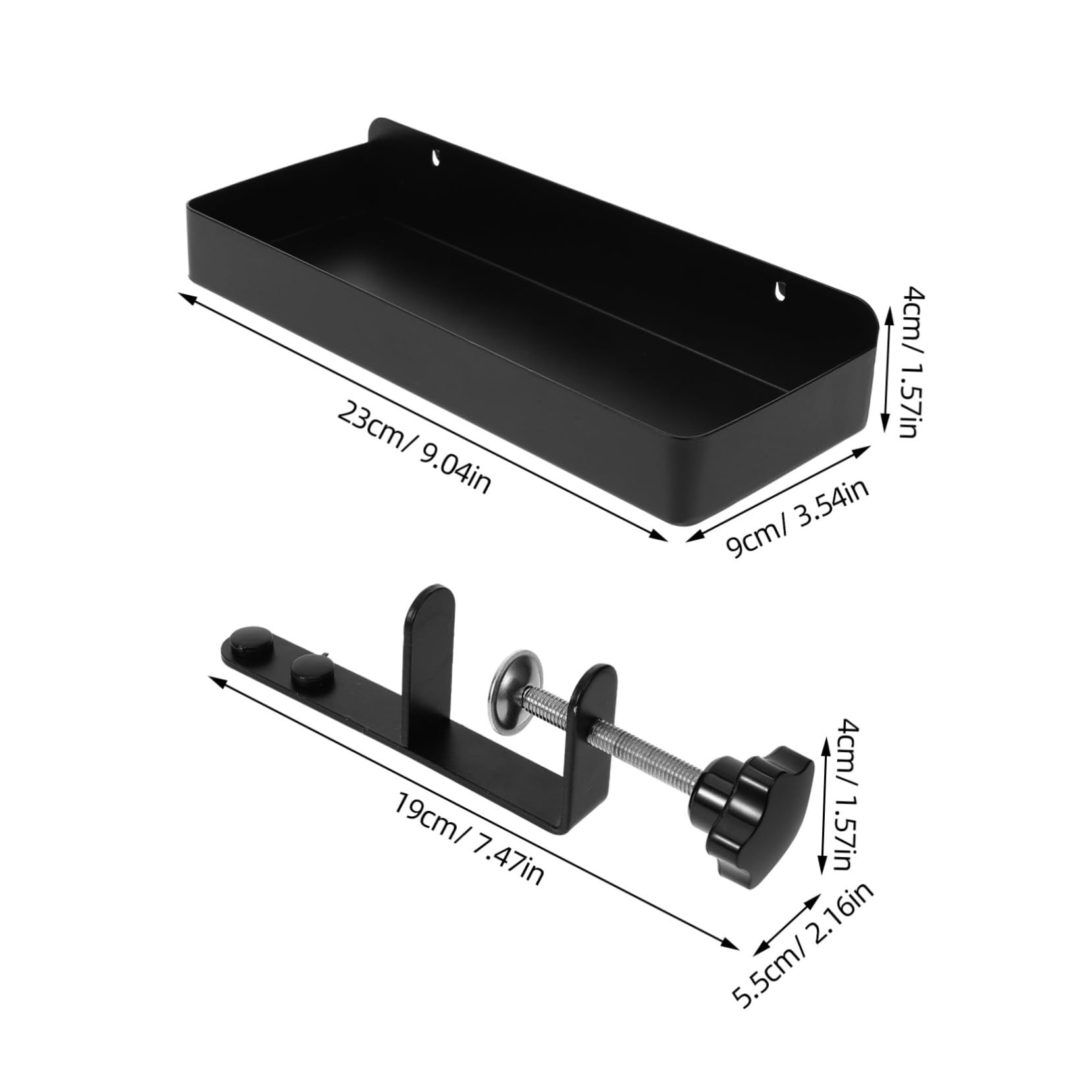 Lurrose 1Set Pegboard Organizer of Pegboard Storage Holder Storage Box with Clamps for Desk Wall Organization Durable Design for Craft Room Garage Use