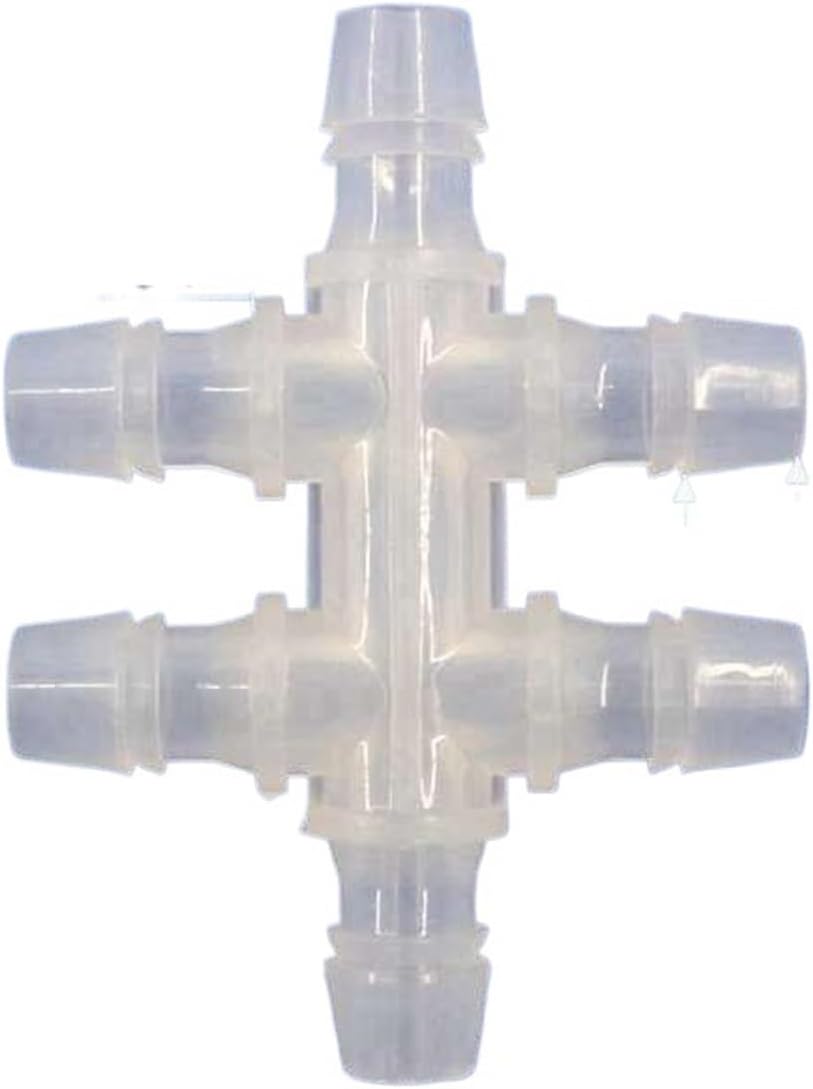 1~200pc 3.9~7.9mm Food Grade PP 6-Ways Distributors Pipe Connectors Aquarium Aerator Tube Adapter Air Pump Hose Splitters(3.9mm 6ways,100pcs)