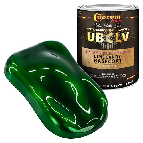 Custom Shop Urethane Ultra Candy Basecoat Paint, Lime - Quart
