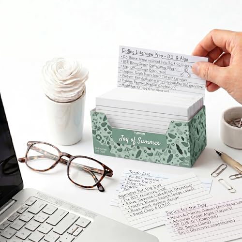 Image of Turron Unpunched Blank Index Flash Cards (150, White, 3 x 5 Inch, 1-Side Ruled)