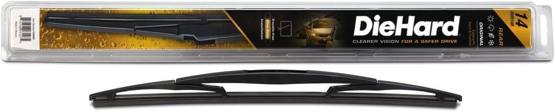 DieHard 14" Direct Fit Rear Wiper Blade 14-B, 1 Pack