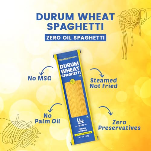 Image of 100% Durum Wheat Pasta - Spaghetti - Zero Preservatives - No Maida - Just Boil - 500g - Yu