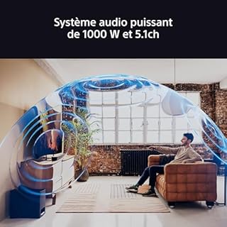 Sony BRAVIA Theatre System 6 – Son Enveloppant 5.1.2ch canaux | 1000 W | Enceintes arrière et Caisson de Basses Inclus | Dolby Atmos | DTS:X | DSEE | Mode Multi Stereo Party | Prise en Main Facile