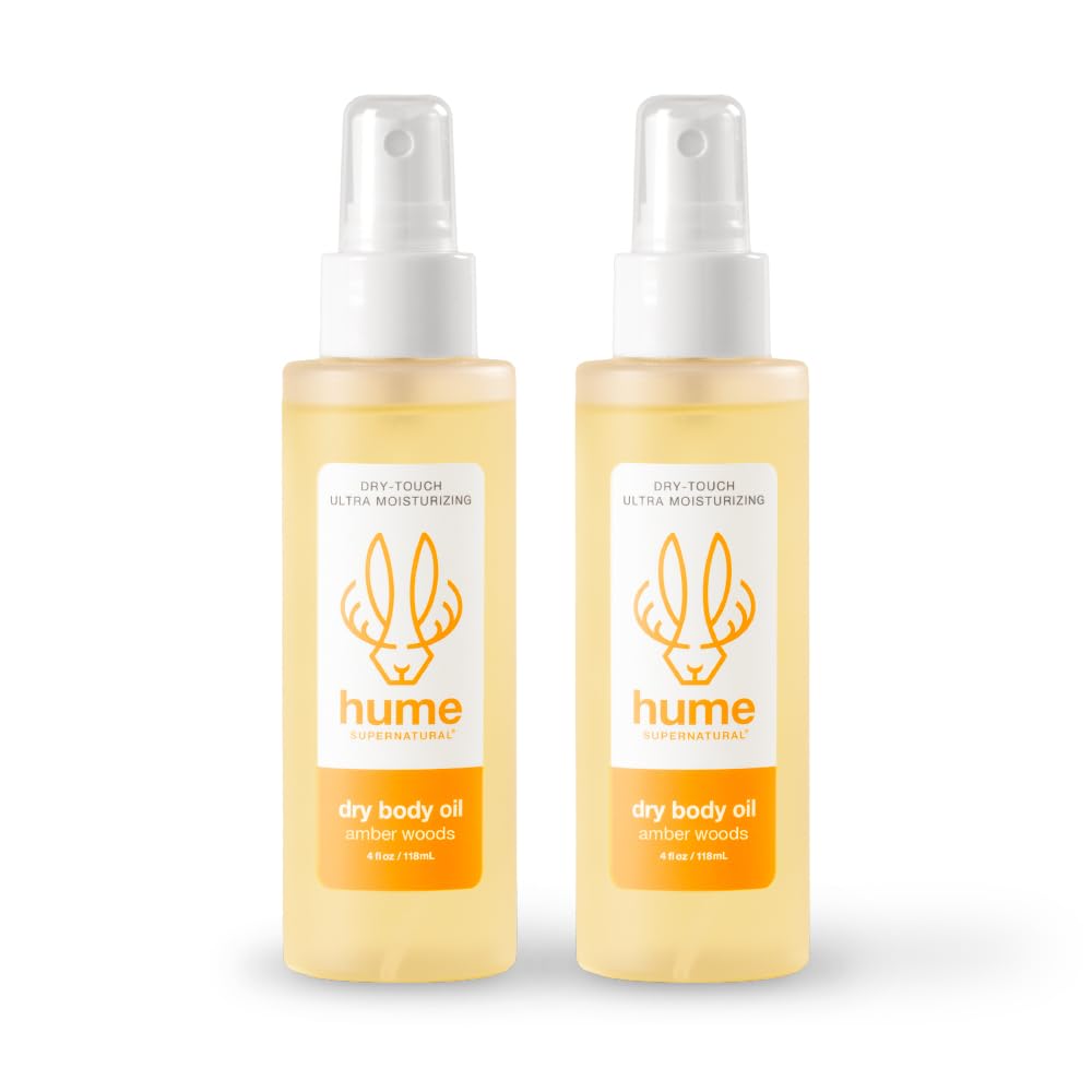 HUME SUPERNATURAL Dry Body Oil Spray - Ultra Hydrating Oil for Dry Skin, Light and Nourishing Body Oils for Women and Men, Long-Lasting Moisture (