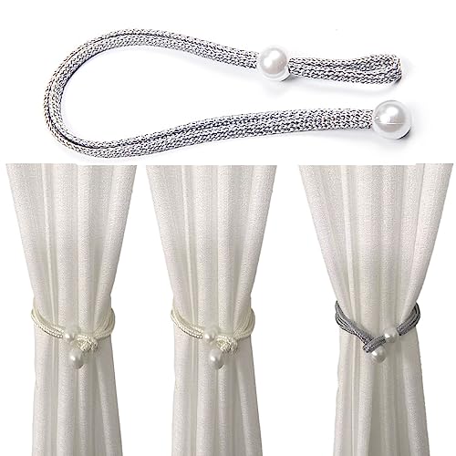 4 Artículo Correa de Cortina Decorados con Perlas Hebillas de Europa Cortinas Cortina Cuerda Abrazaderas Hebillas Accesorios para Cortinas