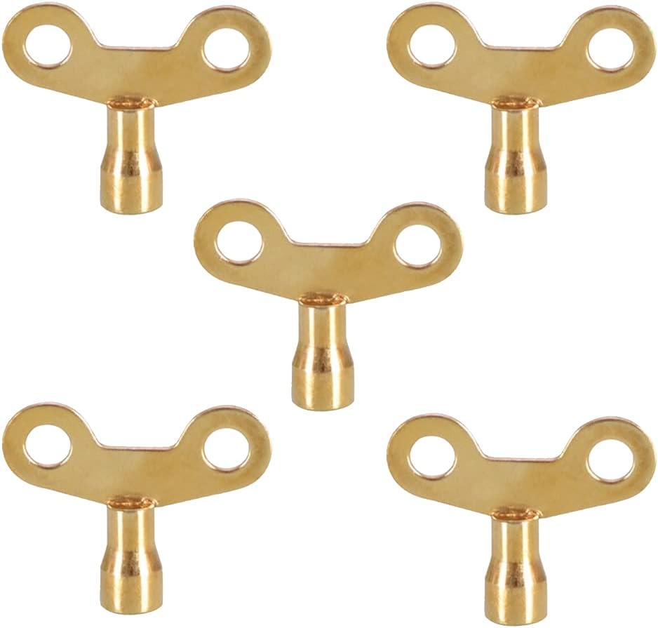 5 Pcs Brass Radiator Keys Radiator Air Bleed Key Venting Air Valve Key
