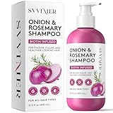 Svvimer Onion Rosemary and Biotin Shampoo - Hair Growth Shampoo for Hair Loss and Thinning - Thickening and Strengthening Formula for Men & Women Sulfate Free 13.5 Fl Oz (Pack of 1)
