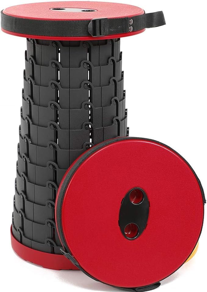 Portable Retractable Folding Stool,Telescoping Foldable Camping Stool (Mixed Color)