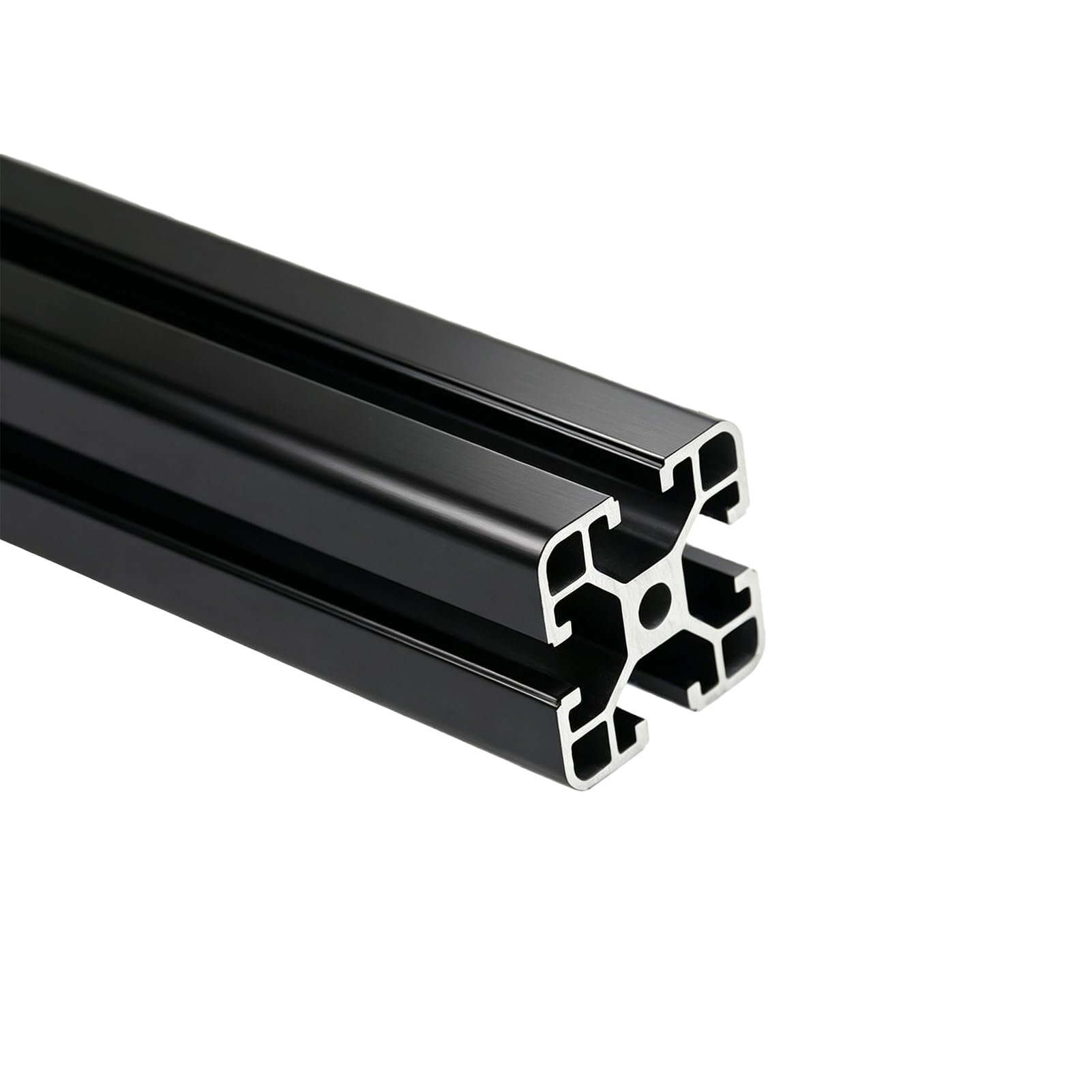 Iverntech 1 pieza de 1000 mm 4040 Perfil de extrusión de aluminio negro con ranura de 8 mm de la serie 40, estándar europeo, anodizado, para impresora 3D y máquina láser de grabado CNC DIY