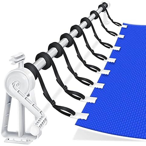 KESSER® Pool Aufroller Premium Aufrollsystem 1,05m - 6,15 m | für Solarplane | mobiles Aufrollvorrichtung für Poolplane & Abdeckung | inkl. Bänder | witterungsbeständiges Material Cover
