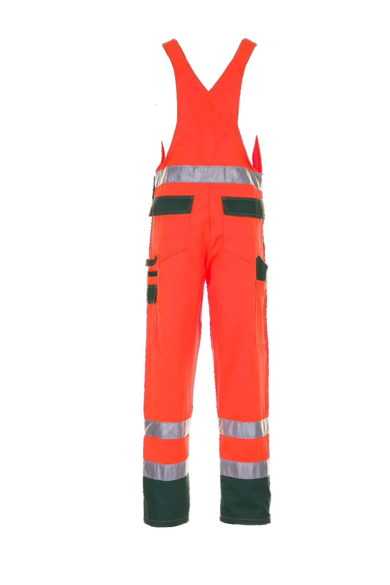 Planam 2028060 ogrodniczki o dużym widocznym rozmiarze 152 cm pomarańczowy/zielony
