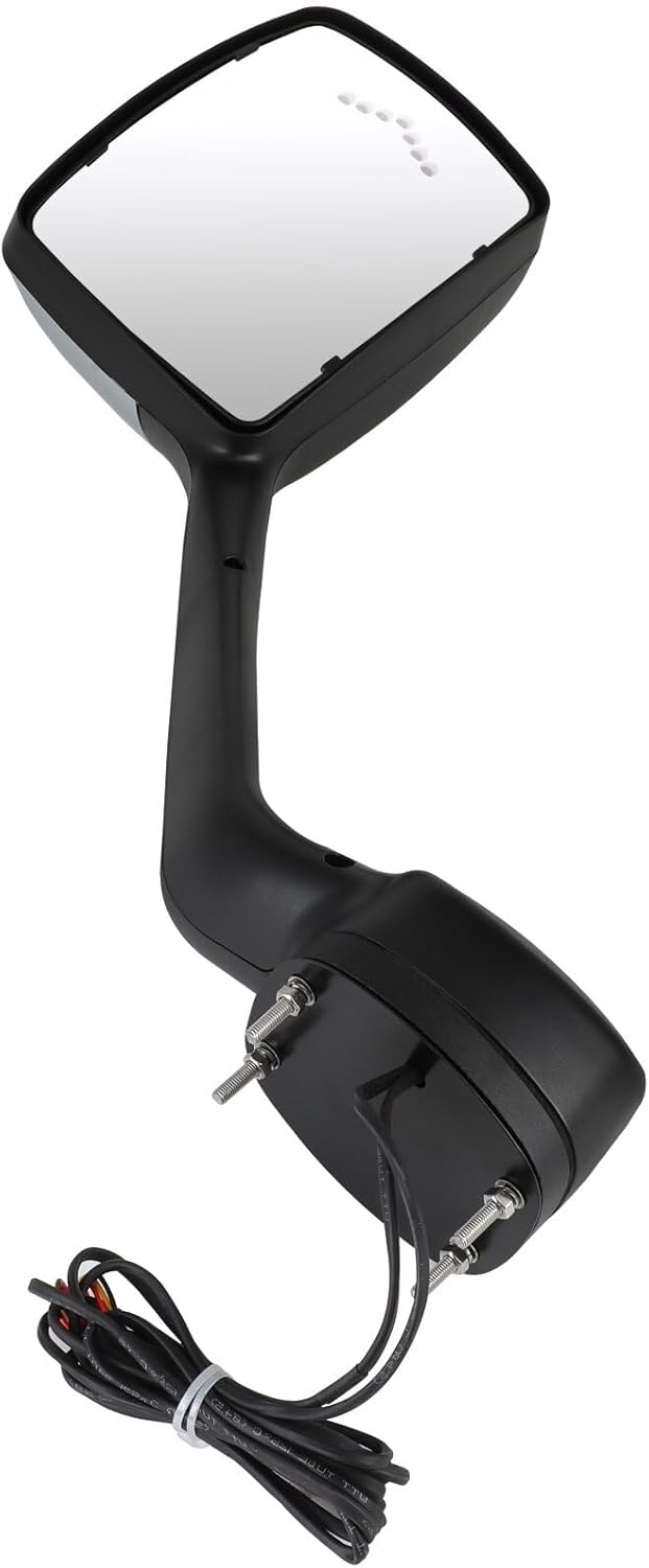 SCITOO Truck Hood Mirror Towing Mirror Replacement Fit for 2013-2021 Kenworth T680 Peterbilt 579,for 2013-2018 Peterbilt 587 Power Adjusted Chrome Housing With LED Turn Signal Light(A Pair)