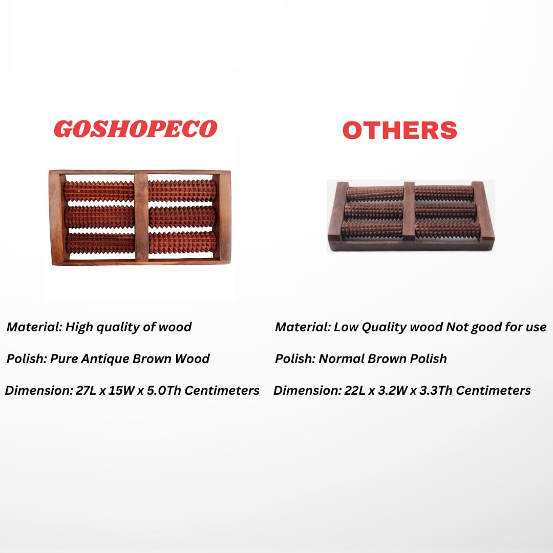 GOSHOPECO Acupressure 6 Roller Massager Acupuncture Wooden Tools and Stress Relief Massage Big Size Body Stress Buster & Wood Foot Massager and Legs Pain Relief Massager GOSHOPECO Acupressure 6 Roller Massager Acupuncture Wooden Tools and Stress Relief Massage Big Size Body Stress Buster & Wood Foot Massager and Legs Pain Relief Massager