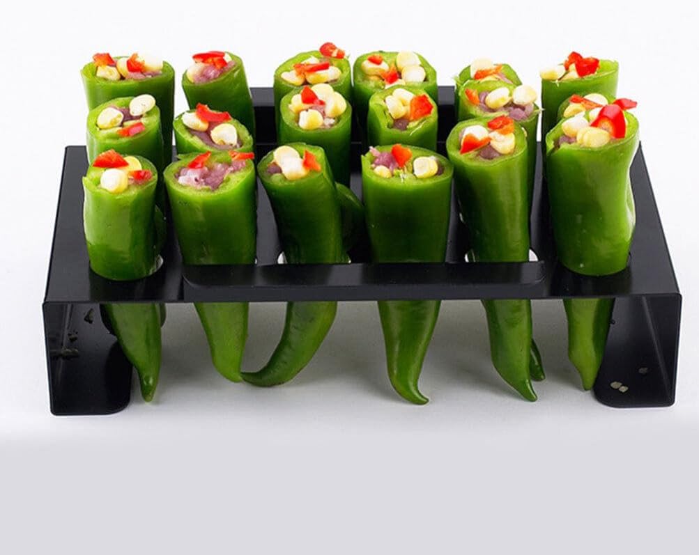 Yardwe 1set Stainless Steel Chicken Leg Rack Pepper Corer Tool Non-Stick Jalapeno Grill Holder for BBQ Versatile Grilling Accessory for Outdoor Cooking and Parties