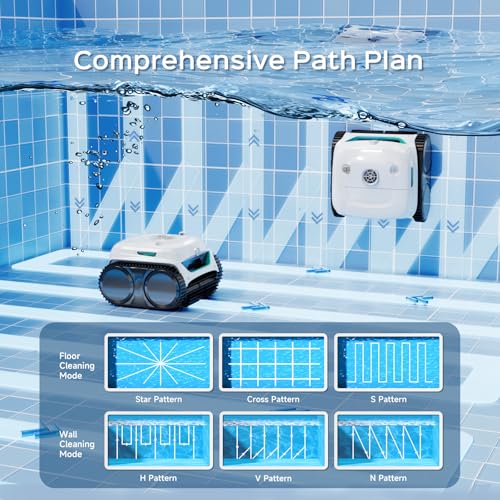 Image of (2026 New) WYBOT C2 Vision Robotic Pool Cleaner, AI-Powered Pool Vacuum for Inground and Above Ground Pools, Smart Navigation, Waterline&Wall Cleaning, 8 Cleaning Modes, Dual Filtration System, White