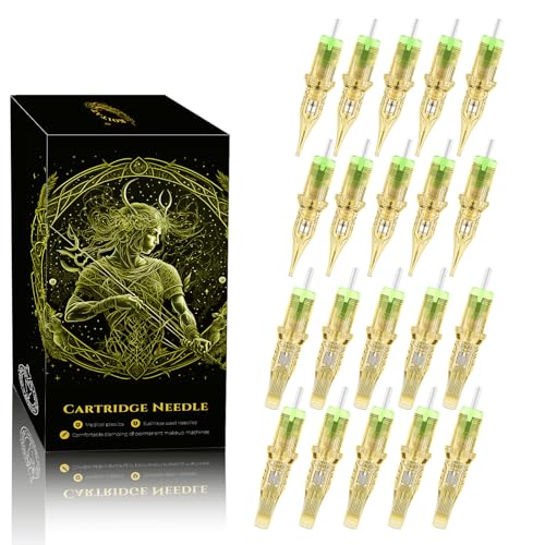 20 PCS Tattoo Cartridge Needles, 3rl Tattoo Cartridges, Tattoo Needles with Membrane Standard 3RL 5RL 7RL 9RL Pro Disposable Tattoo Needles, Round Liner Shader Magnum for Tattoo Supplies (1003RL)