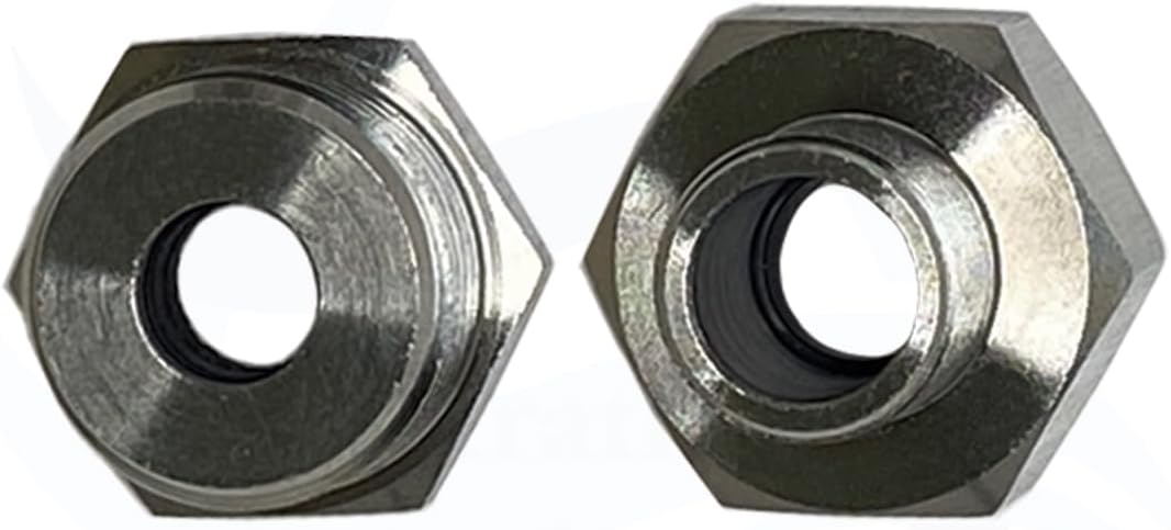 1/2” to 3/8” Male and Female Angle Stop, FULL THREAD Compression Adapters, 304 Stainless Steel, Pipe Fittings, Water Line Adapter for Kitchen Bathroom Faucet, Pipe Connector with Gaskets