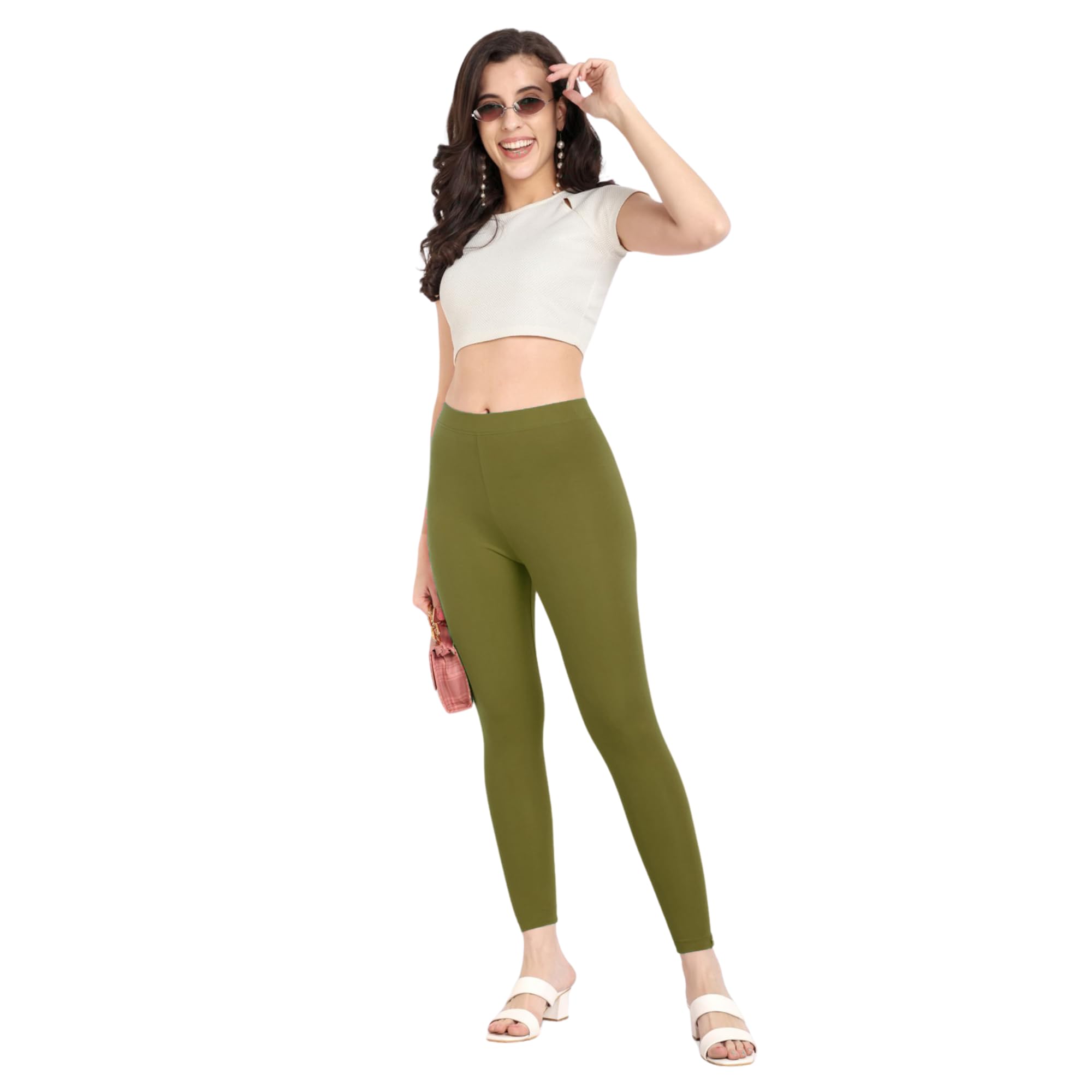 twinstar Women Ankle Length | Leggings 220 GSM | 4-Way Lycra Blend for Comfort and Flexibility | Belted Mid-Waist Design-picture-51