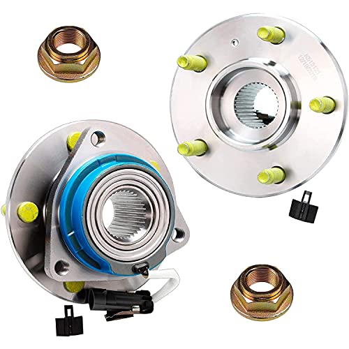 Detroit Axle - Front or Rear Wheel Hub Bearing w CV Nuts Replacement for Chevy Impala, Buick Regal Lesabre Lucerne, Olds Silhouette, Pontiac Grand Prix Saturn Relay - 4pc Set