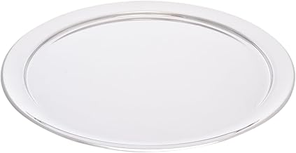 صينية تقديم دائرية كلاسيكية من الستانلس ستيل زينيا مقاس 45 سم متعددة الألوان