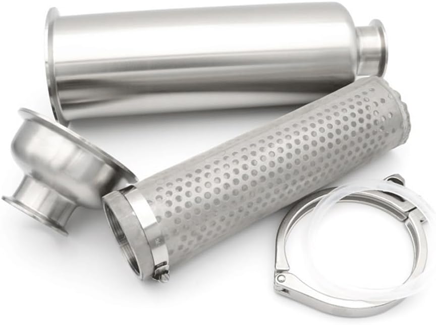 304ss Sanitary Inline Strainer Filter for 25-51mm Tri Clamp Tube Pipe - 100 Mesh, 1PC(38mm Ferrule50.5)